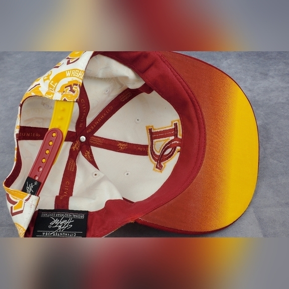 WASHINGTON‎ DC GOLD AND MAROON SNAPBACK HAT 100 Cotton - Picture 6 of 10